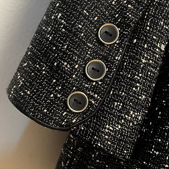 Torrid 3/4 Sleeves Lurex Tweed Blazer Front Button Jacket Adjustable Waist 3X - Picture 8 of 12